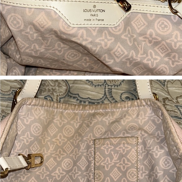 Authentic Louis Vuitton Pink and White Leather tote bag - Picture 6 of 7